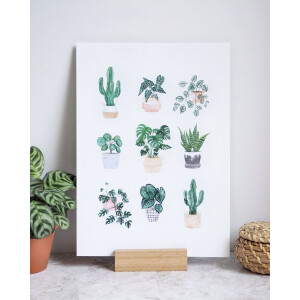 Poster A4 potted plants by Frollein Schmid