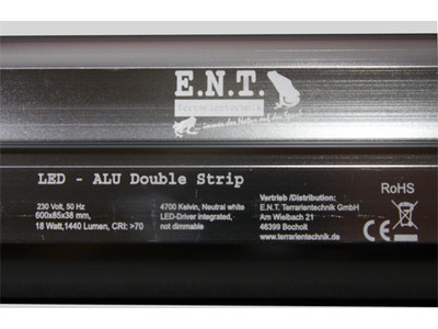 E.N.T.- LED - ALU Double Strip, 1200 mm