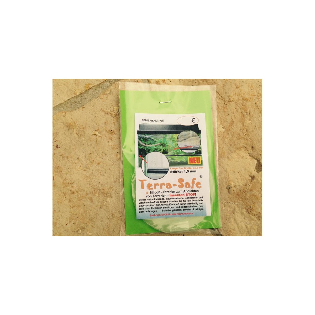 1,5m Silikonstreifen zum abdichten der Frontscheibe 1,5mm St