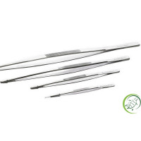 Edelstahl-Futterpinzette abgewinkelt 14cm