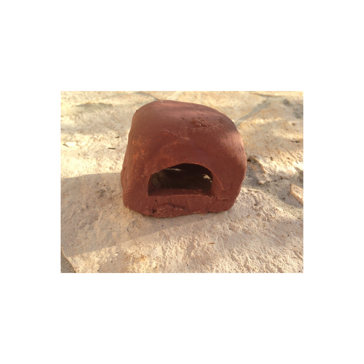 Laichhäuschen eckig aus Ton für Pfeilgiftfrös